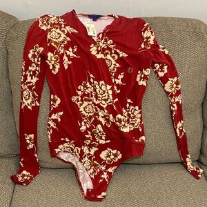 Aeropostale Red Floral women Bodysuit